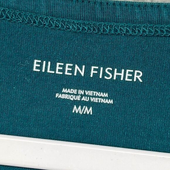 Eileen Fisher Traceable Organic Cotton Jersey Jewel Neck Top Medium M - Picture 9 of 10